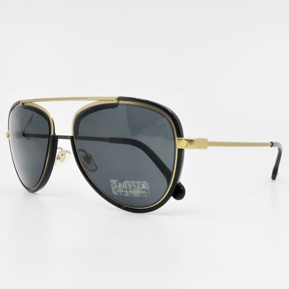 Versace | Accessories | Versace Mod 293 142887 Unisex Aviator Blackgold ...